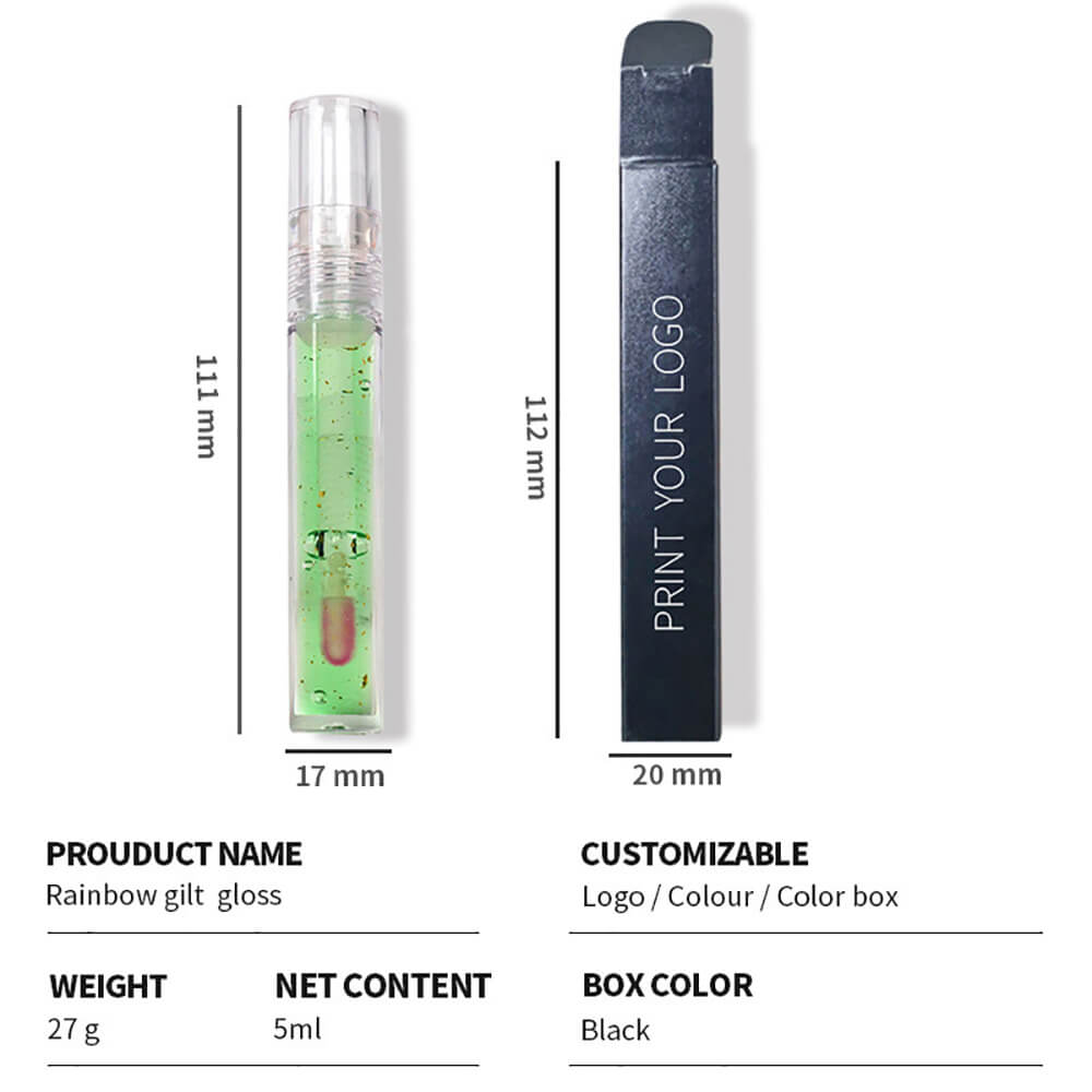 6 color lip oil 24k gold foil repair temperature color change lip gloss vegan