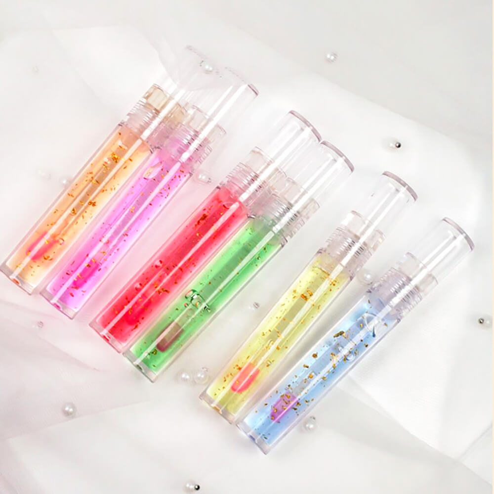 6 color lip oil 24k gold foil repair temperature color change