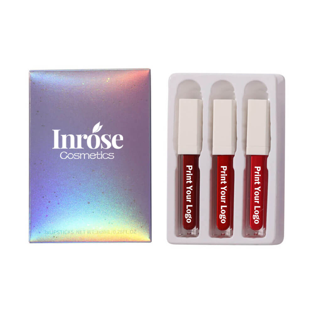 3 in 1 matte liquid lipstick set non-stick waterproof long lasting