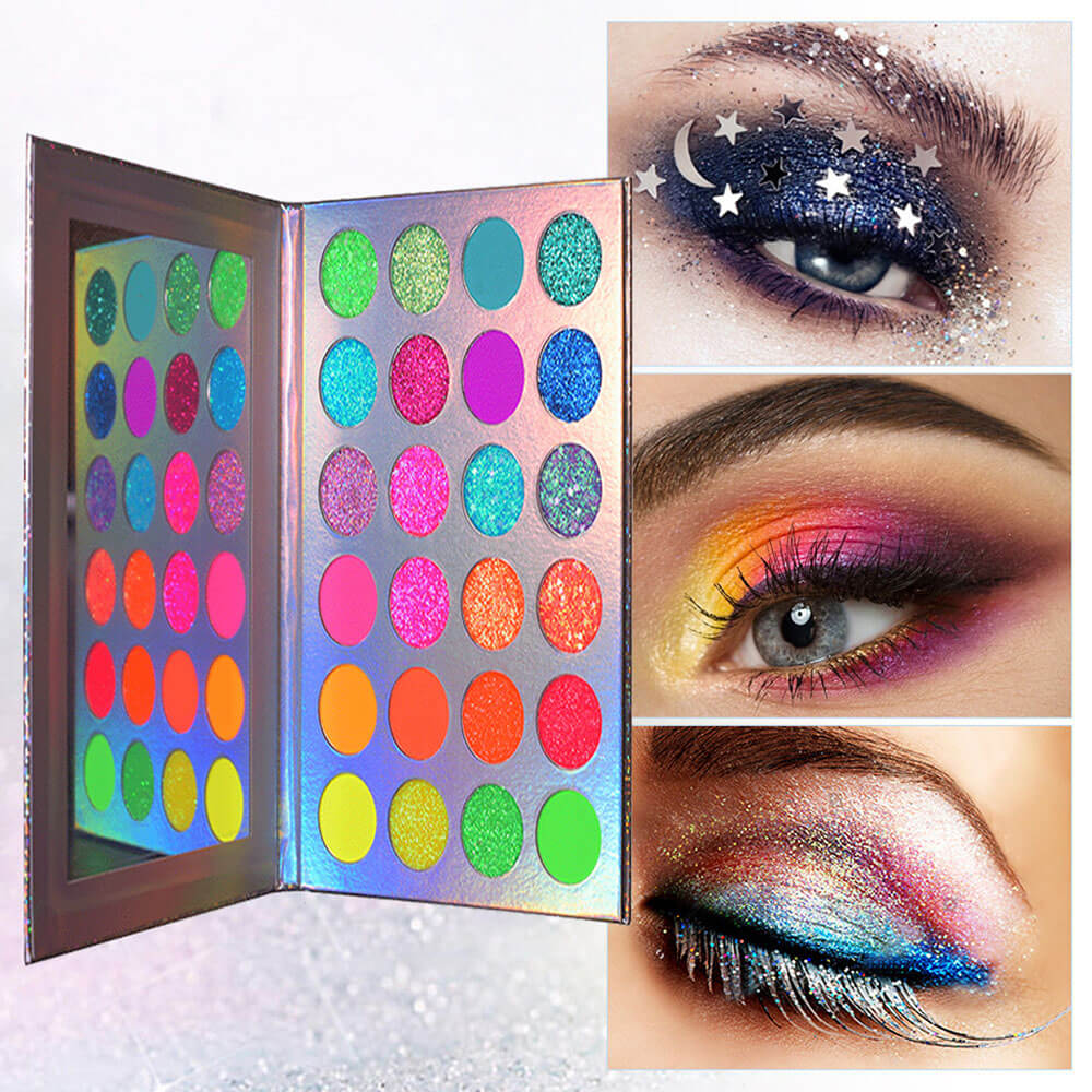 24 color eyeshadow palette light luminous waterproof no logo