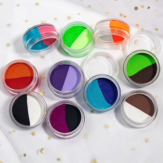 10 color eyeliner gel face body paint water-soluble dual-color stage Halloween