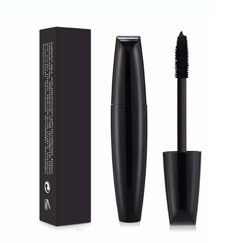 4D black mascara fiber stretch thick volume non-smudge curly