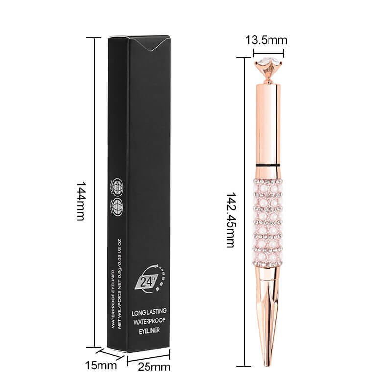 Black liquid eyeliner diamond eye line quick-dry waterproof long lasting