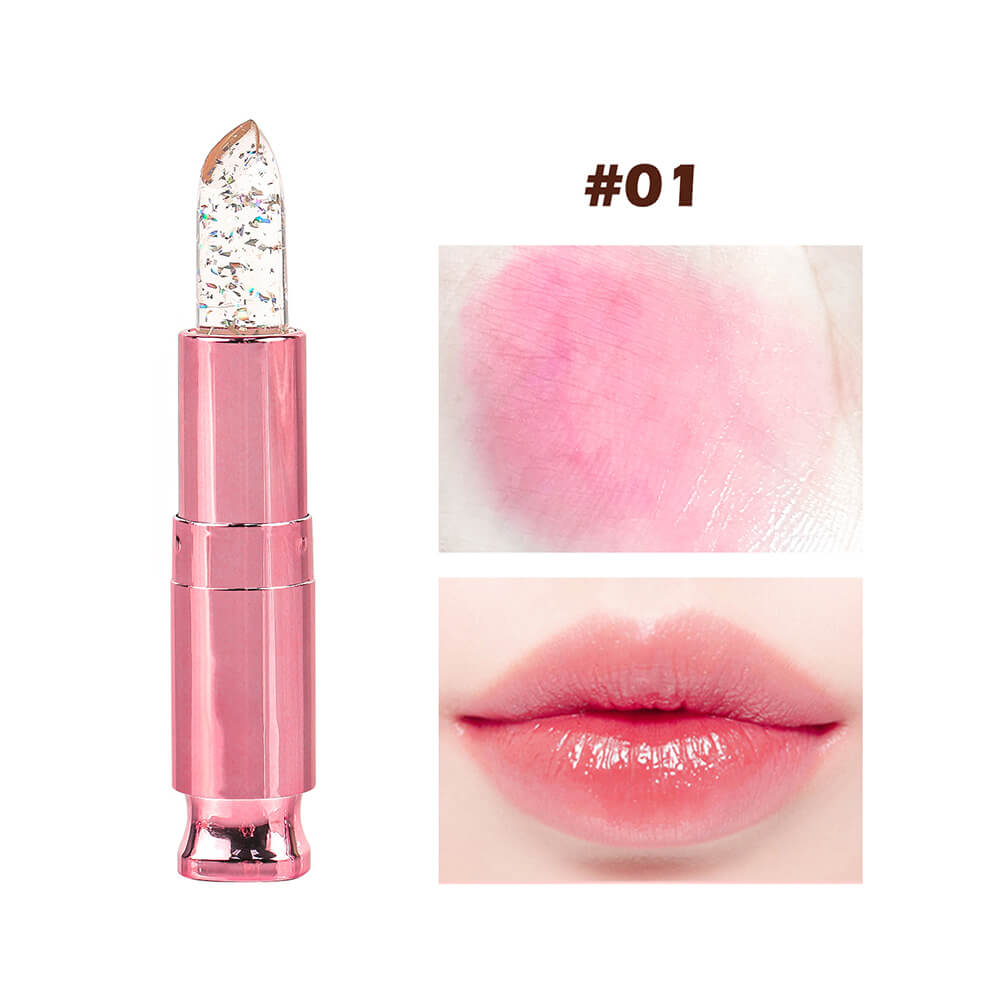 5 color flower lip balm temperature change color vegan