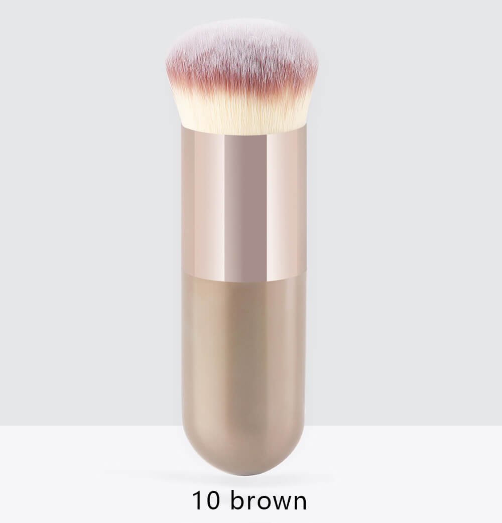 Brocha para polvos faciales de base de 10 colores