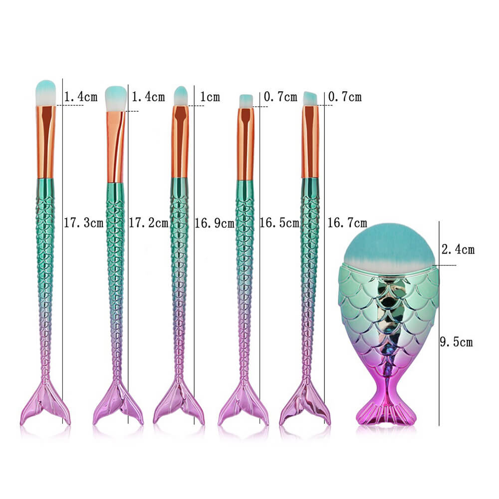 11 pcs makeup brush set soft mermaid brushes skin friendly