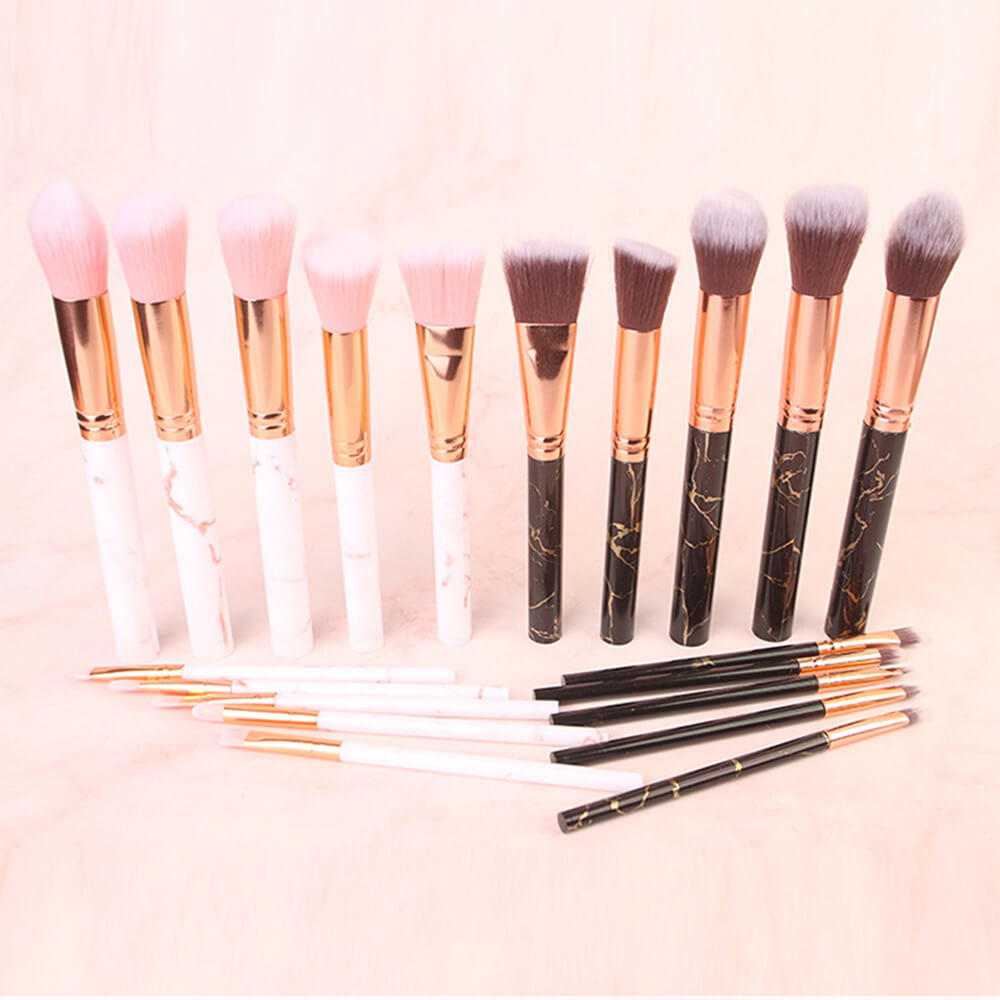 10 pcs makeup brush set marble brush soft portable