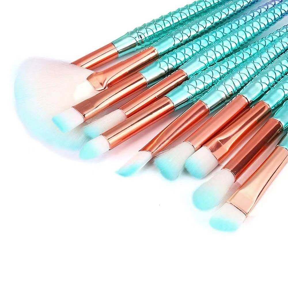 11 pcs makeup brush set soft mermaid brushes skin friendly