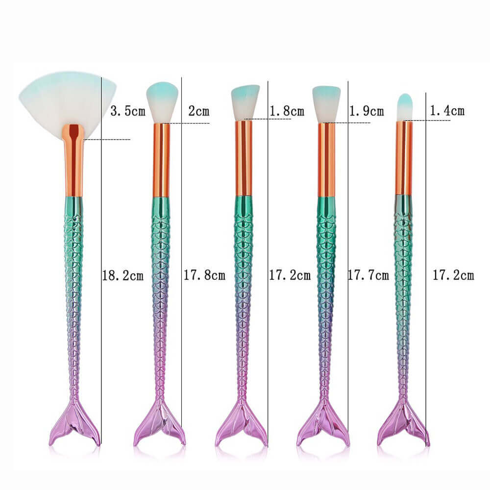 11 pcs makeup brush set soft mermaid brushes skin friendly