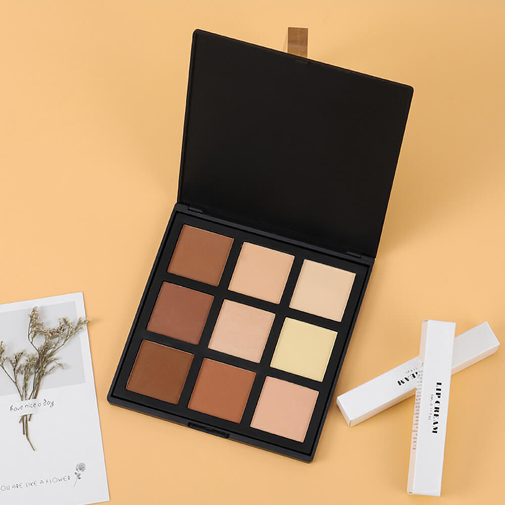9 color contour palette pressed powder bronzer natural