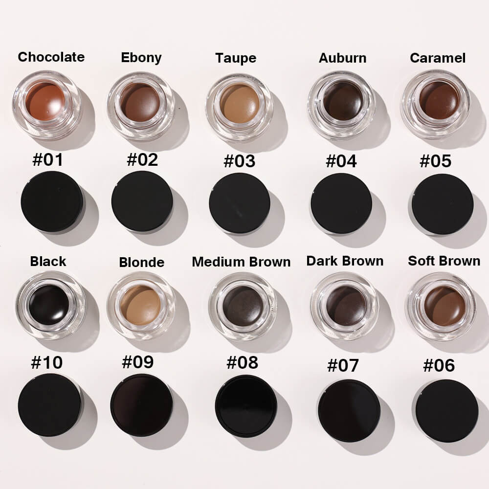 Gel para cejas de 10 colores a prueba de agua pigmentado