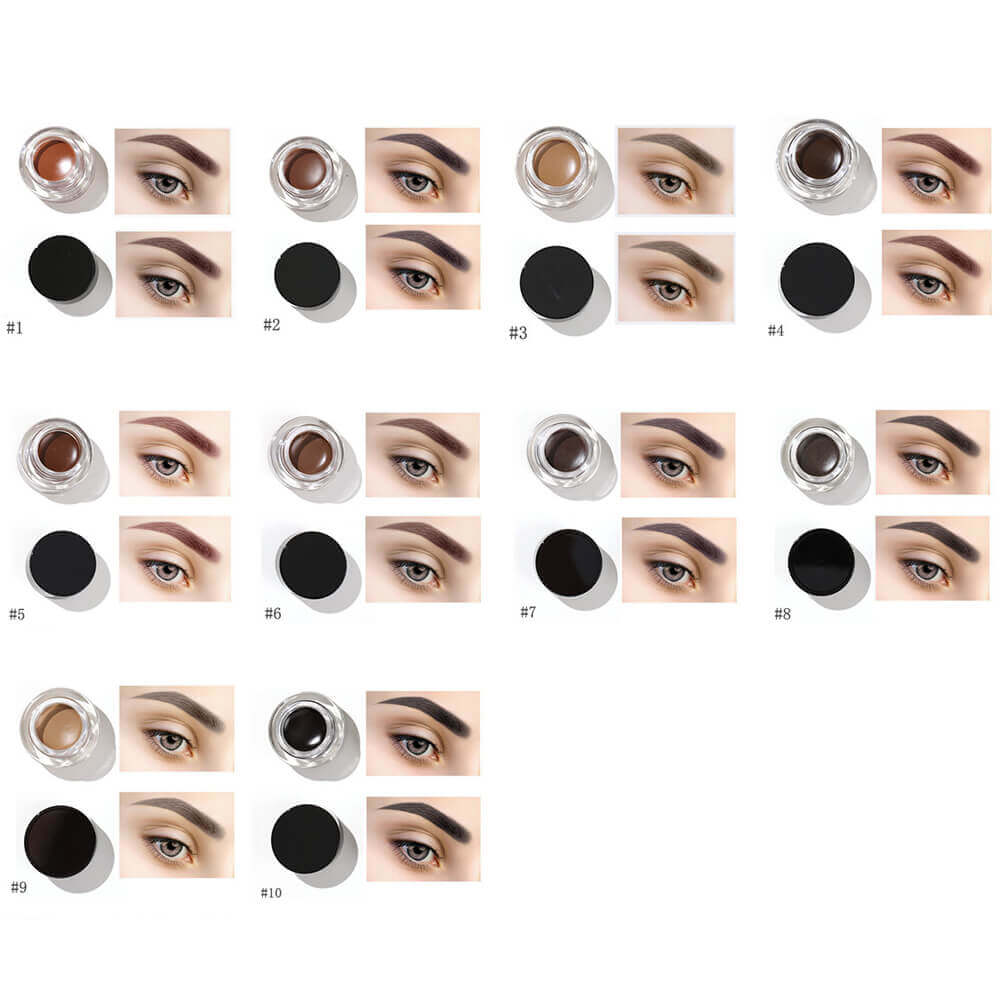 Gel para cejas de 10 colores a prueba de agua pigmentado