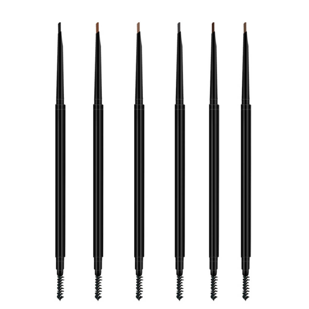 6 color eyebrow pencil waterproof high pigmented slim triangle