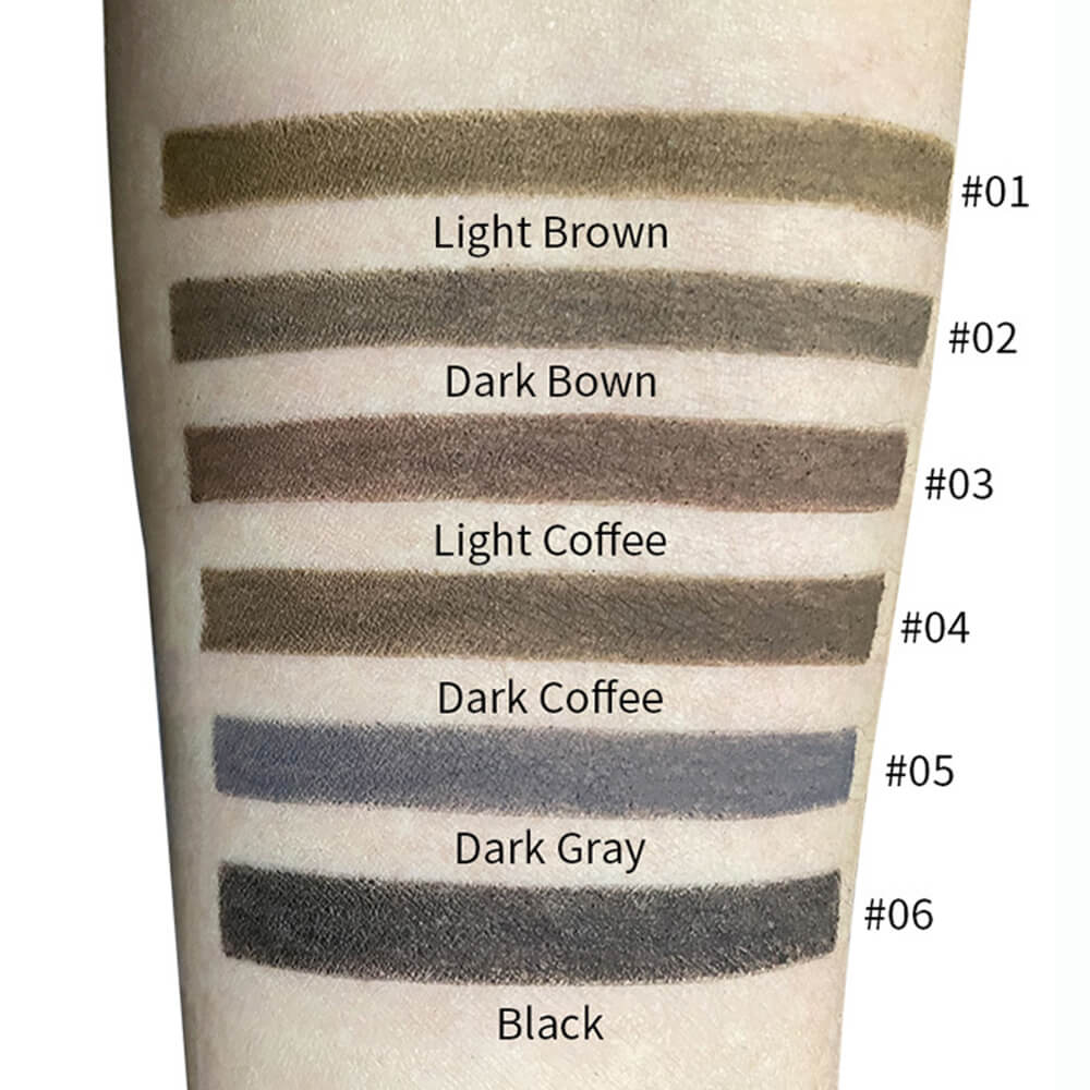 6 color eyebrow pencil waterproof high pigmented natural gold