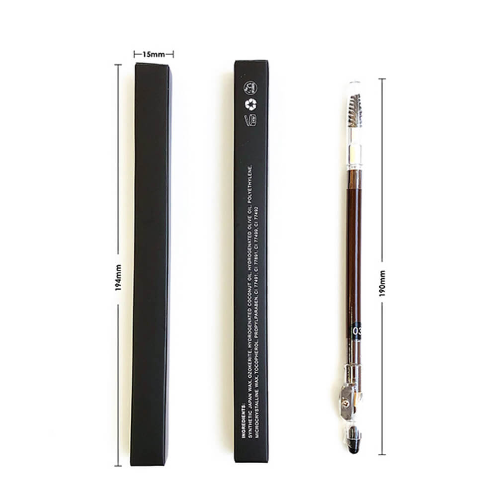 5 color eyebrow pencil wooden with sharpener high pigmented waterproof