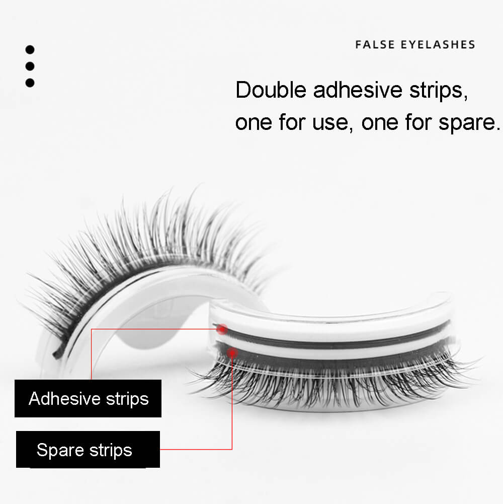 Mink eyelashes reusable self-adhesive slender natural