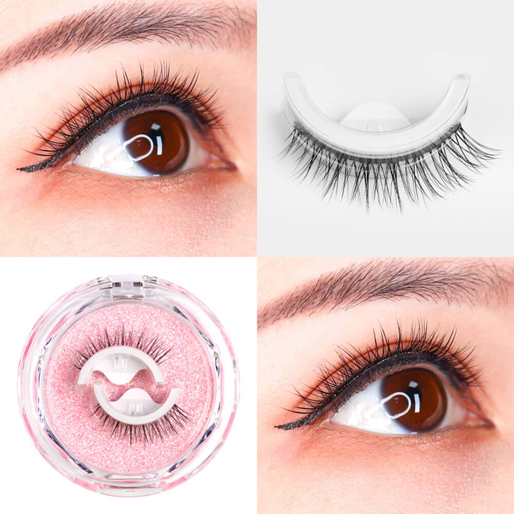 Mink eyelashes reusable self-adhesive slender natural