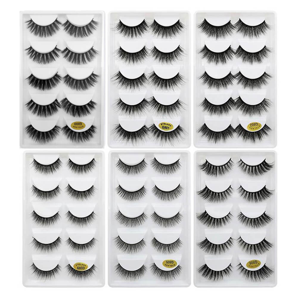 3D silk eyelash false lash set mink hair natural reusable long wear