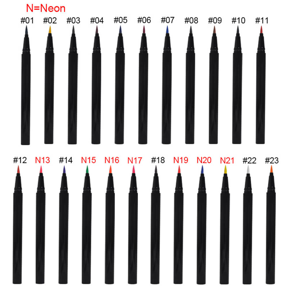 23 color liquid eyeliner eye pen colorful waterproof long lasting
