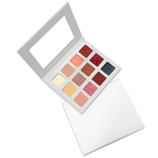 12 Color White Eyeshadow Palette Long Lasting Waterproof Cruelty Free