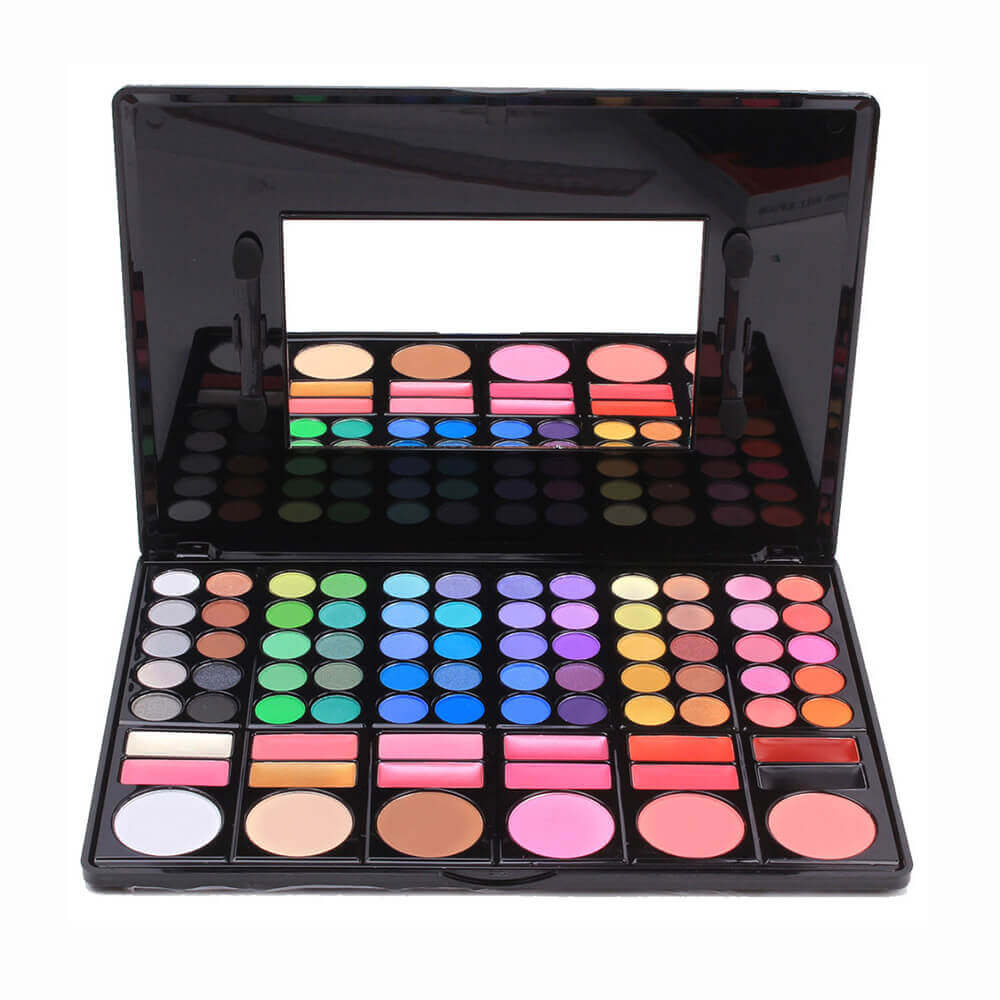 78 color eyeshadow palette lipgloss blush set multi-function pan