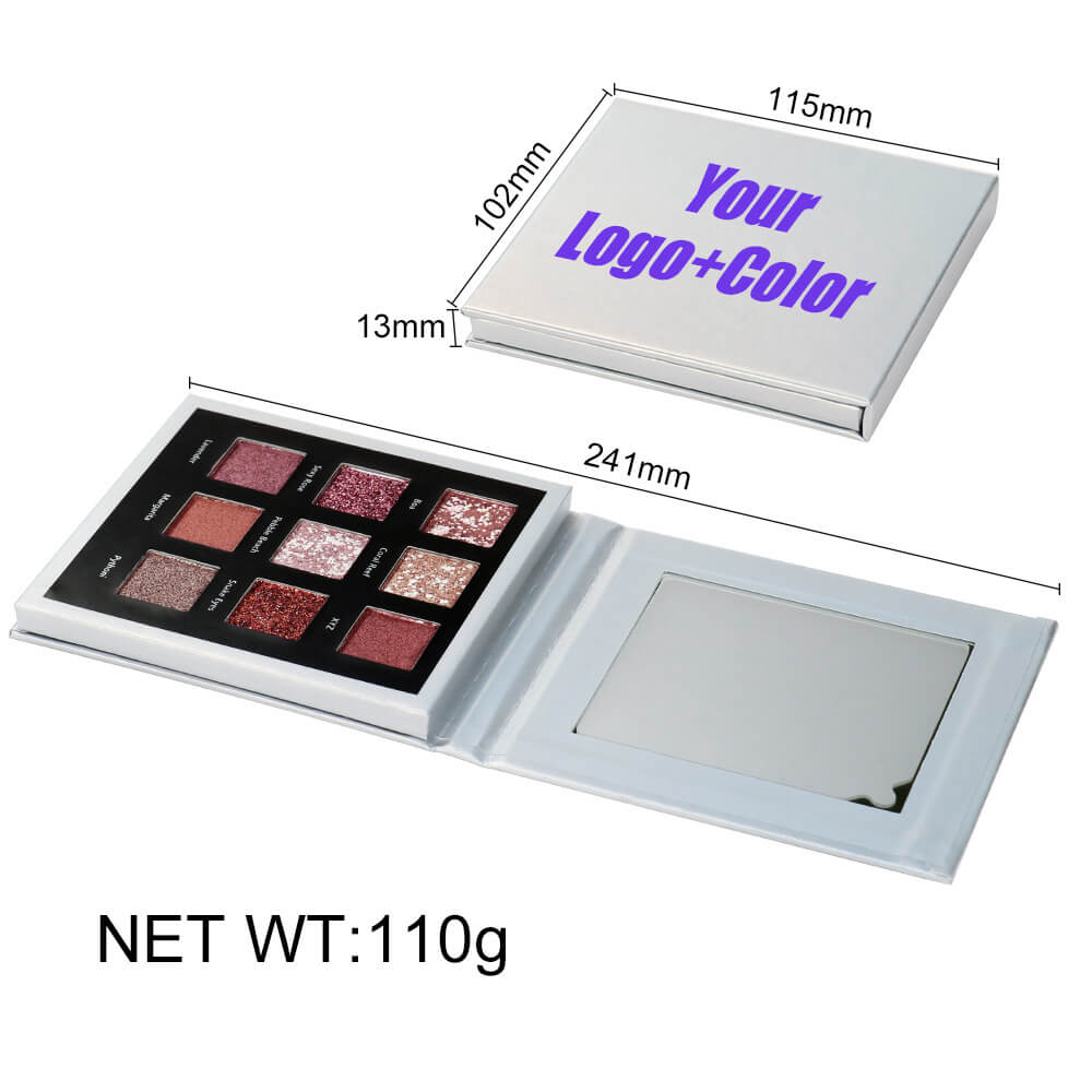 9 color eyeshadow palette high pigmented square eyeshadow