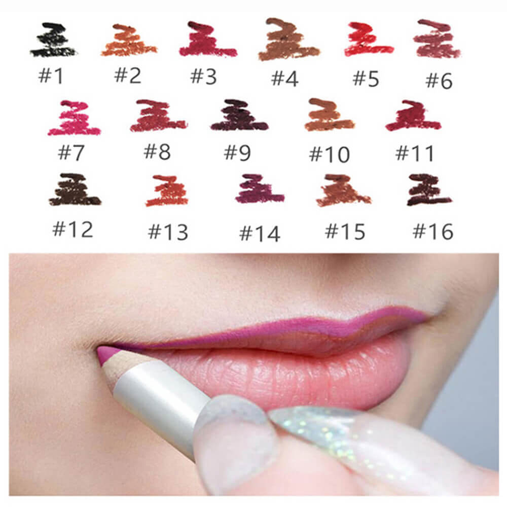 25 color matte lip liner lip color pencil white high pigmented