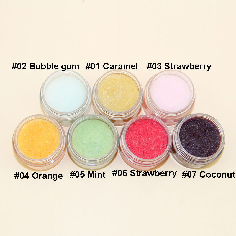 7 fruit scent lip scrub exfoliation lip care moisturizing nourishing