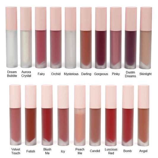 20 color nude lip gloss matte liquid lipstick long lasting pink tube
