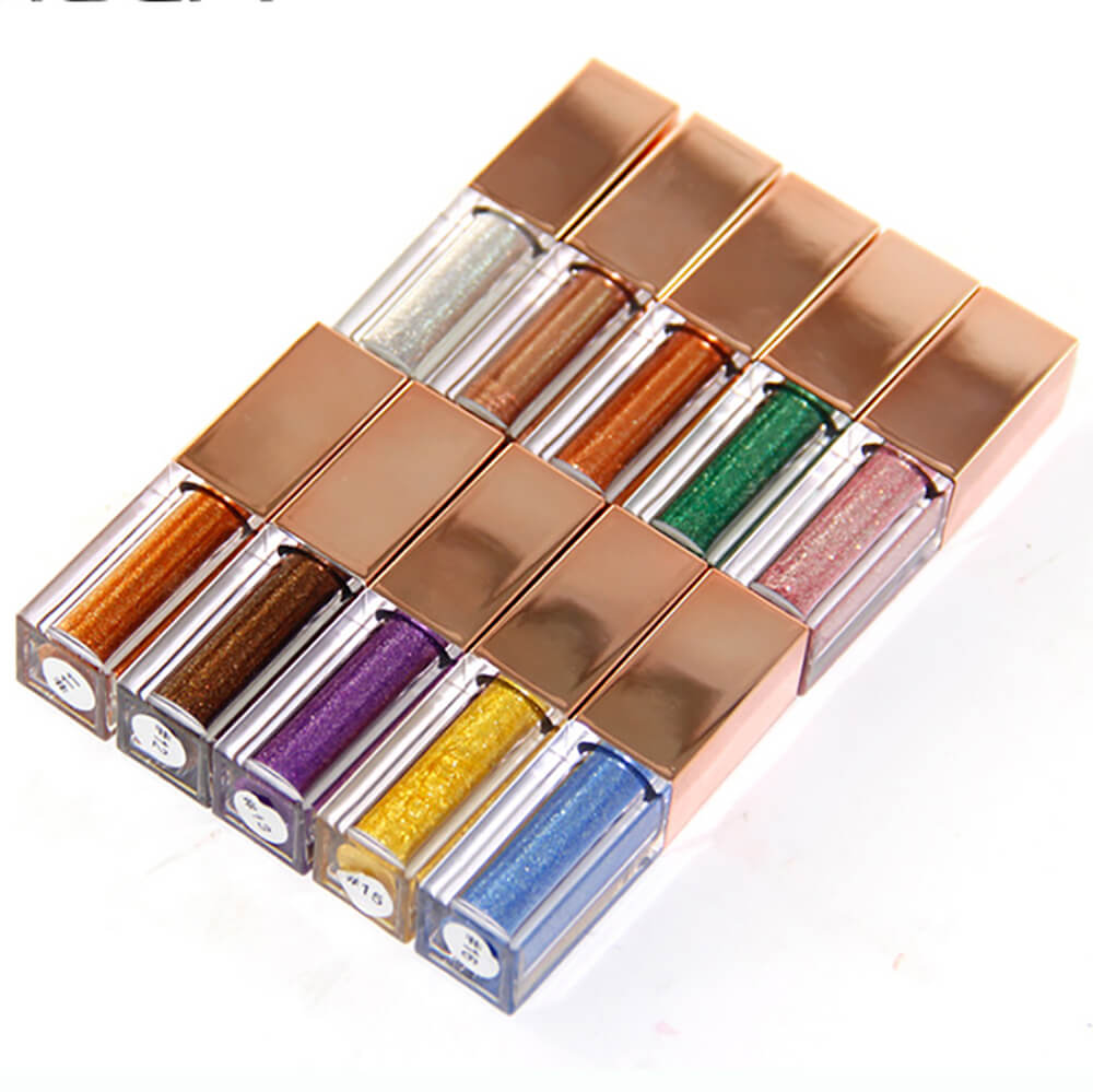 Sombra de ojos líquida de 14 colores de alto pigmento