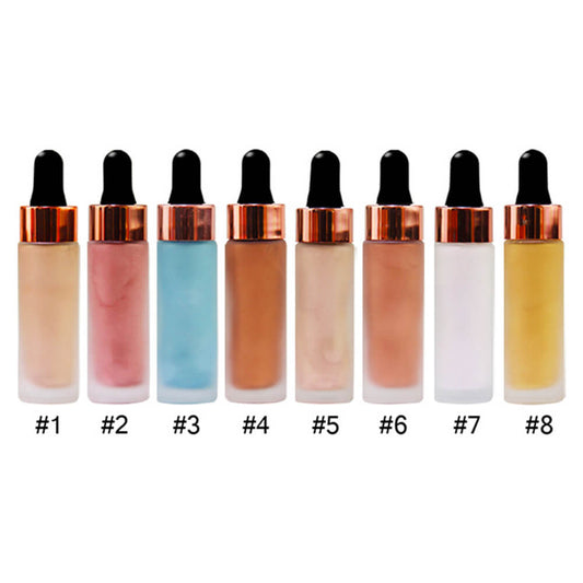 8 color liquid highlighter brighten shimmer high pigmented private label
