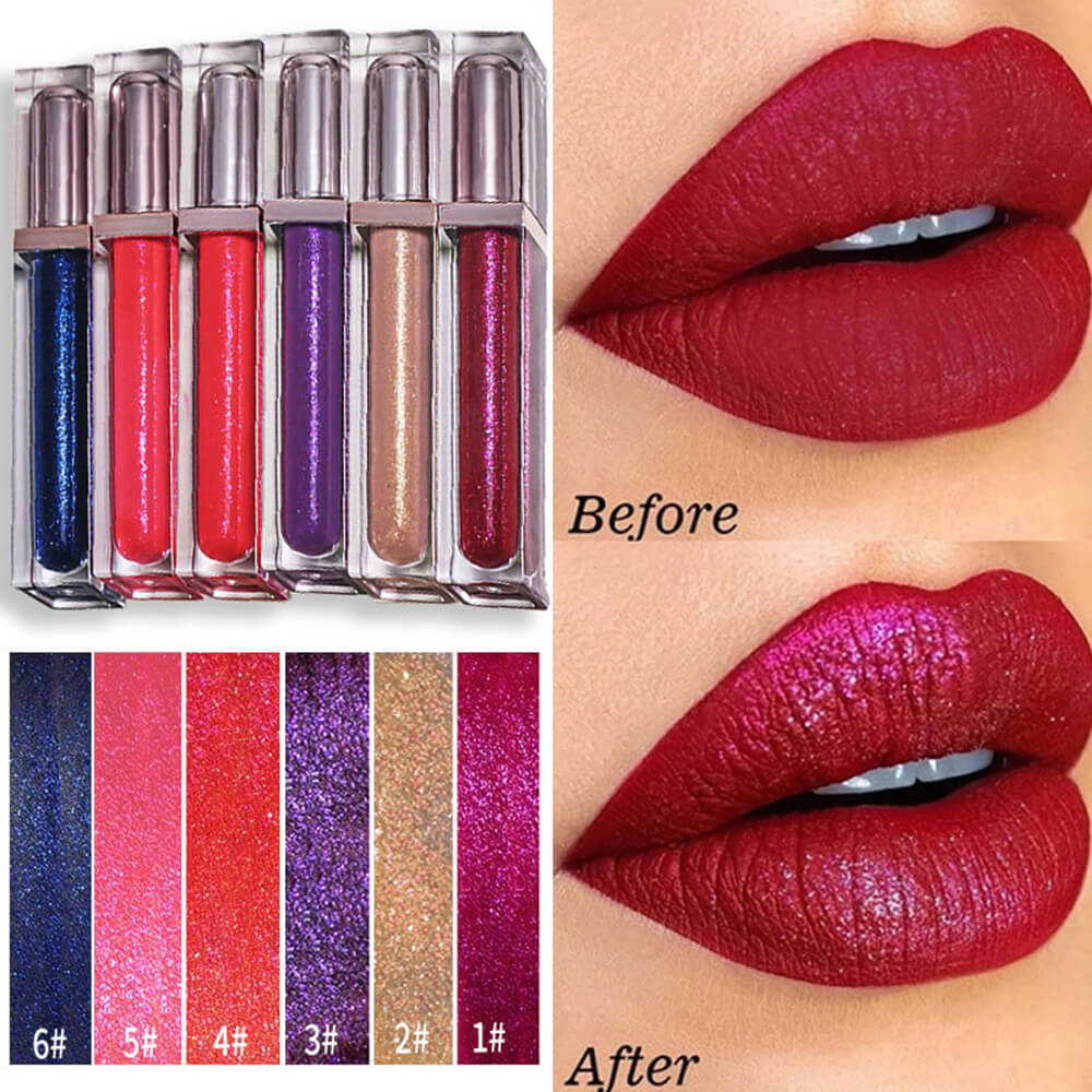 6 color matte liquid lipstick metallic chameleon long lasting waterproof