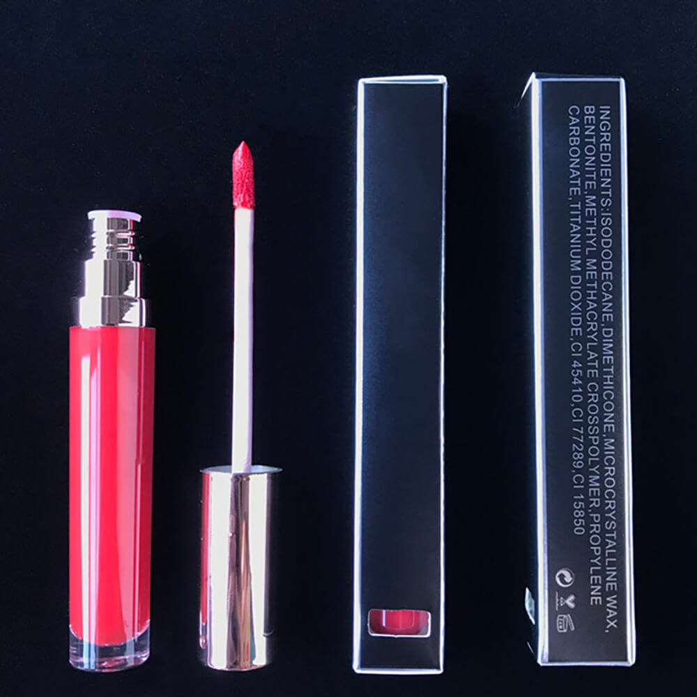 Lápiz labial líquido de 24 colores Tubo de oro mate