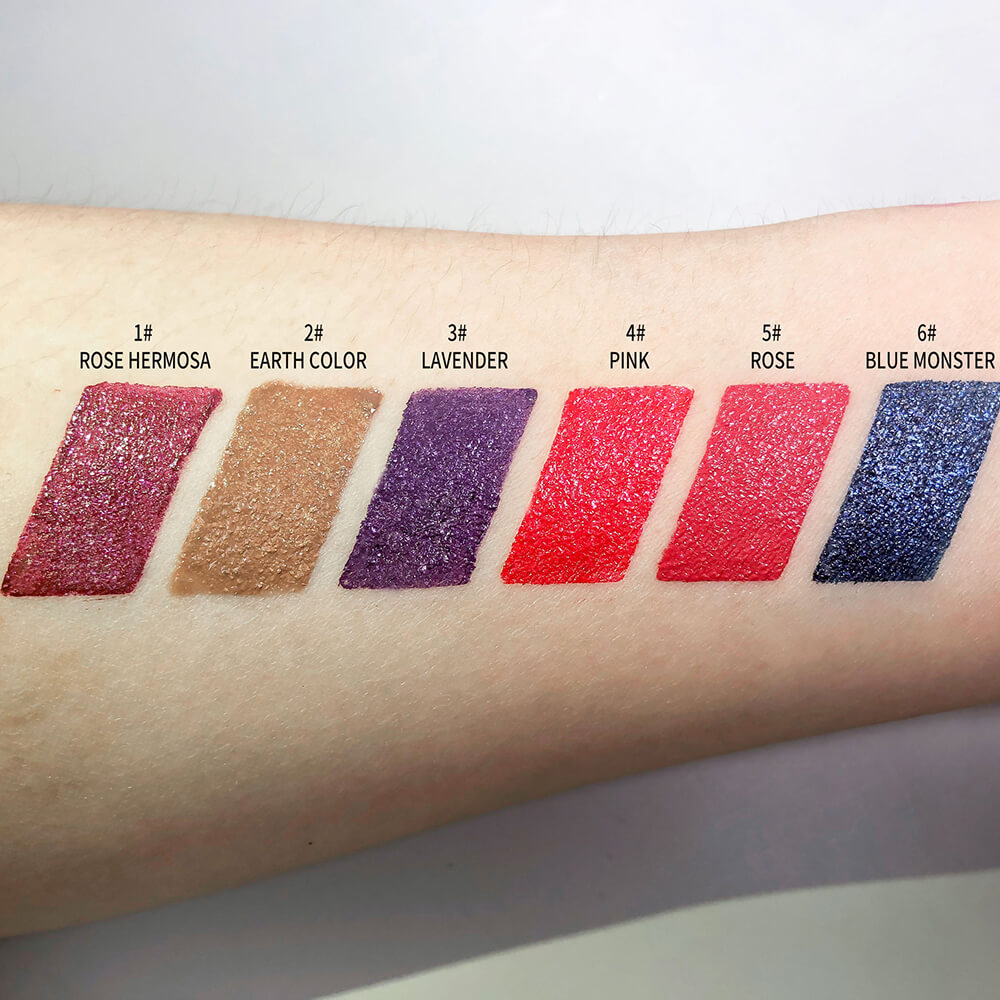 6 color matte liquid lipstick metallic chameleon long lasting waterproof