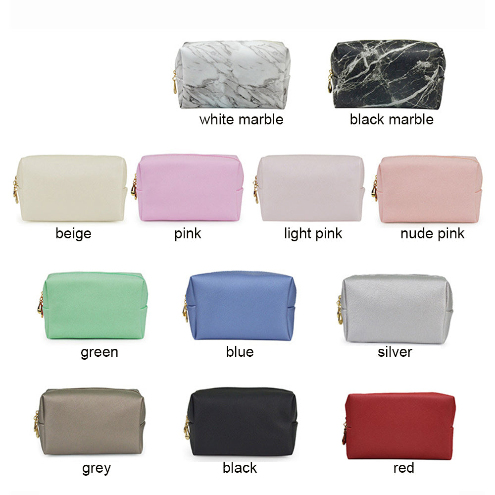 12 color small makeup bag storage bag waterproof leather durable