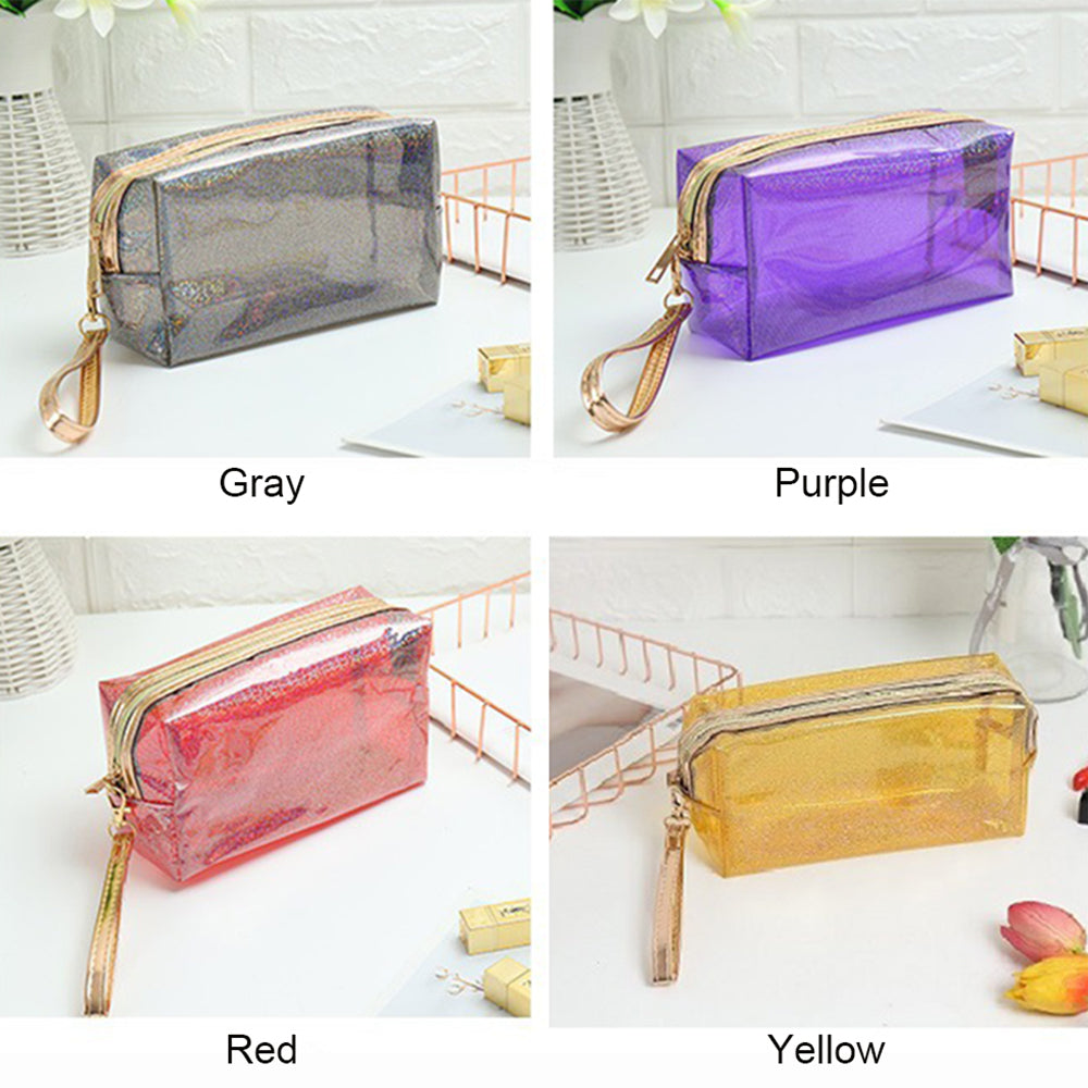 8 color makeup bag pvc zipper storage bag travel waterproof