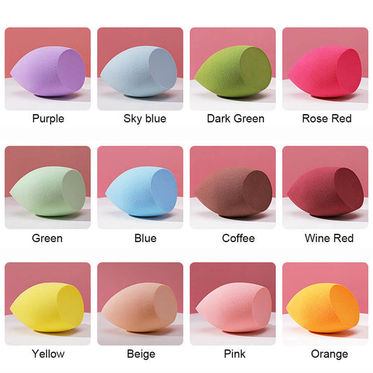 12 color makeup sponge beauty blender bouncy puff beveled shape
