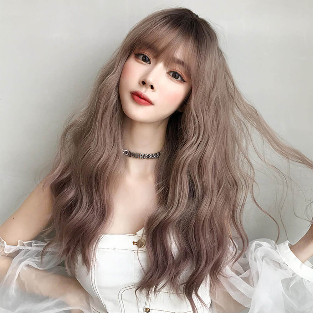 4 color wigs long curly fluffy natural 23 inch