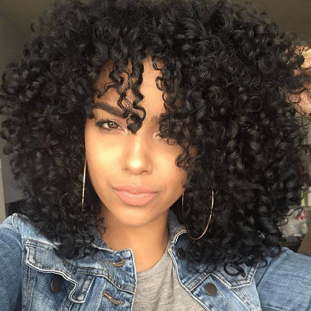 5 color wigs short curly hair fluffy explosive 11.8 inch