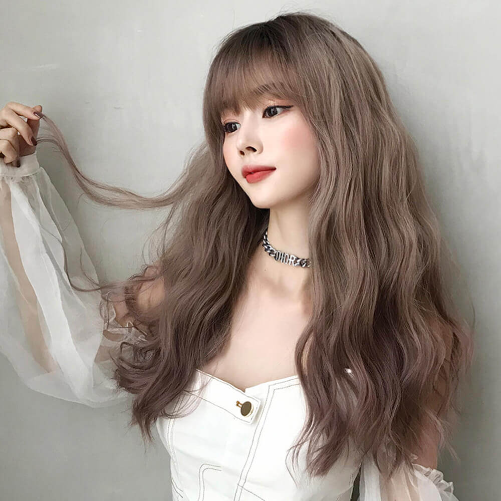 4 color wigs long curly fluffy natural 23 inch