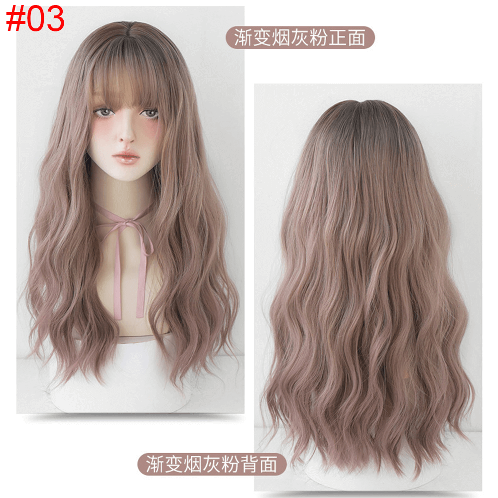 4 color wigs long curly fluffy natural 23 inch