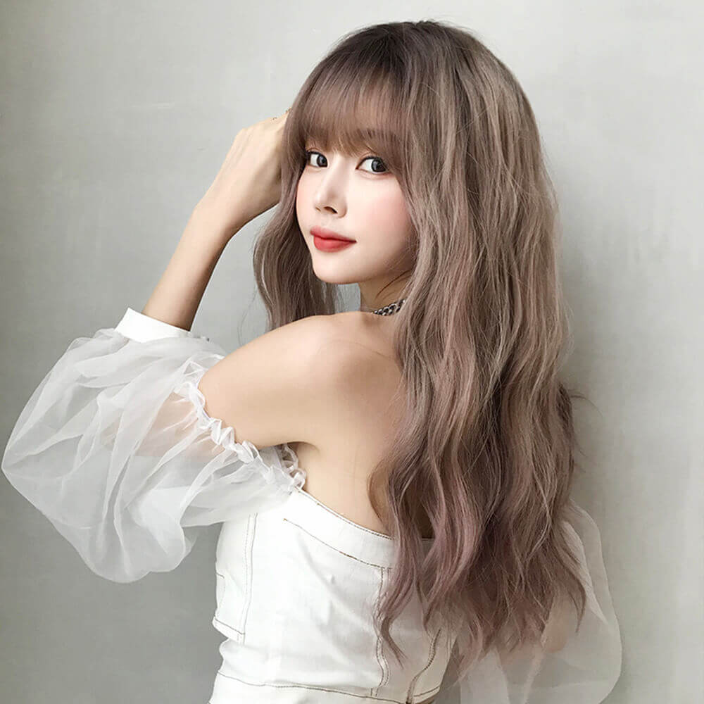 4 color wigs long curly fluffy natural 23 inch