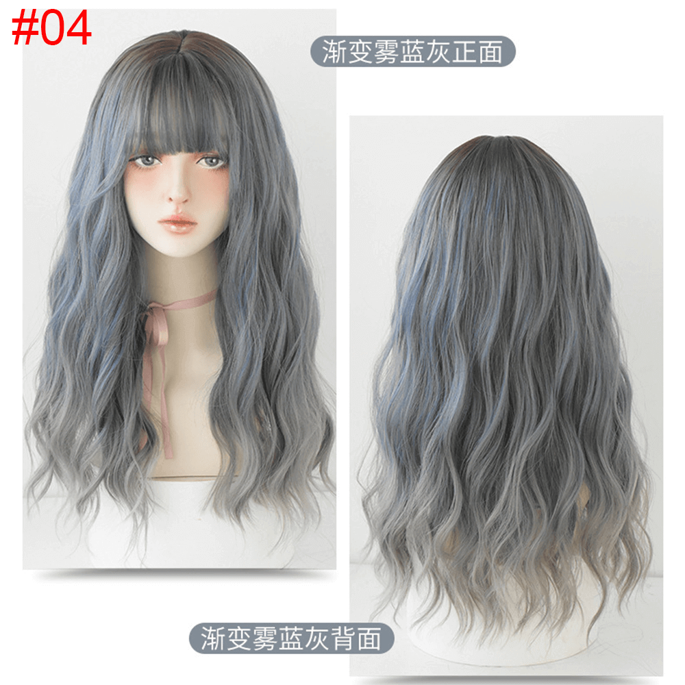 4 color wigs long curly fluffy natural 23 inch