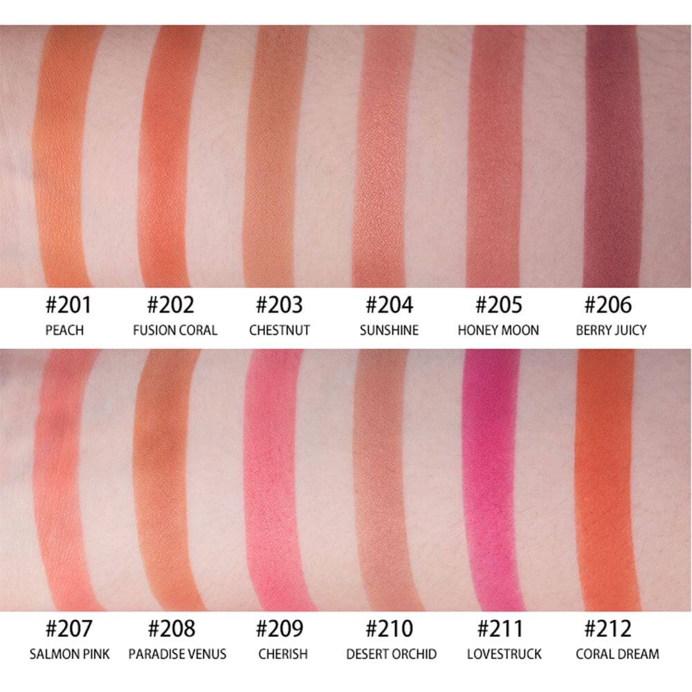 12 color matte blush blusher pressed powder high pigmented