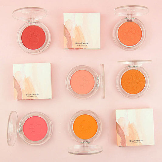 10 color blush powder blusher cute cat's paw high pigmented