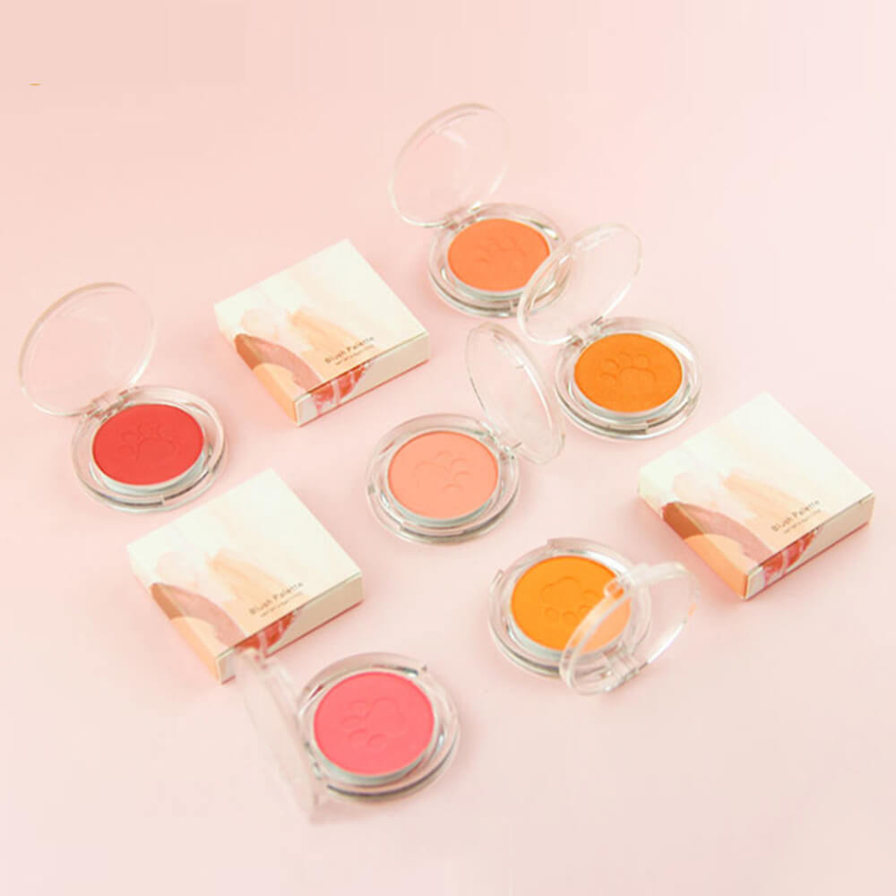 10 color blush powder blusher cute cat's paw high pigmented