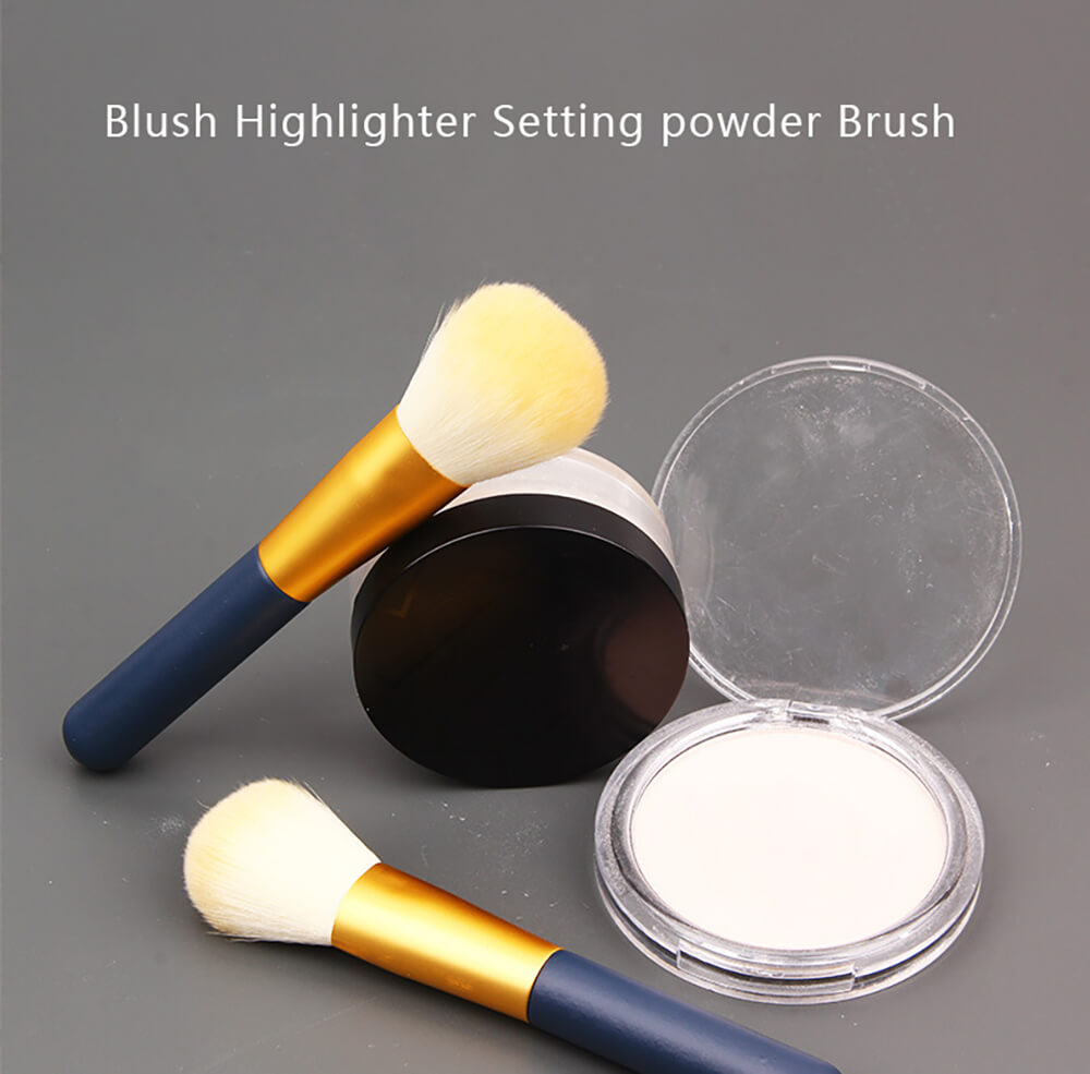 2 color brush blush setting powder highlighter eyeshadow brushes