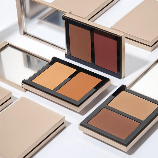 Poudre bronzante contour 8 couleurs, ombre foncée, haute pigmentation