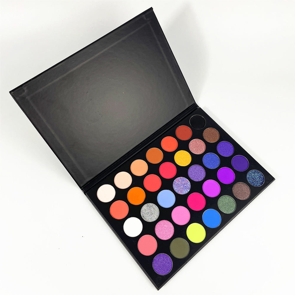 35 color matte eyeshadow palette high pigmented black palette