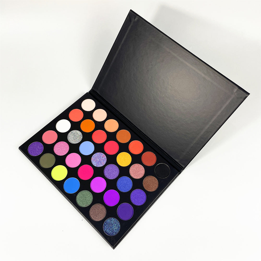 35 color matte eyeshadow palette high pigmented black palette
